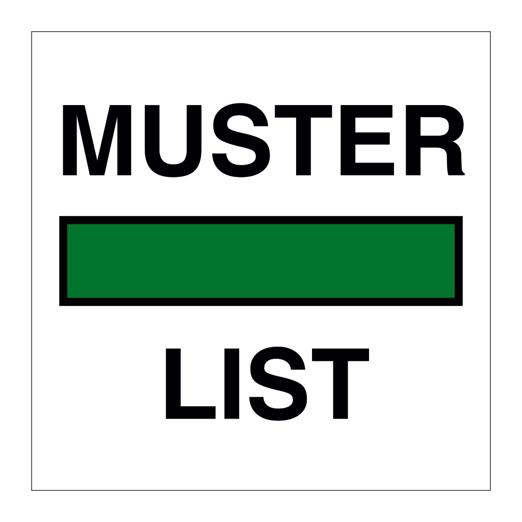 Muster list (Marine Sign) 