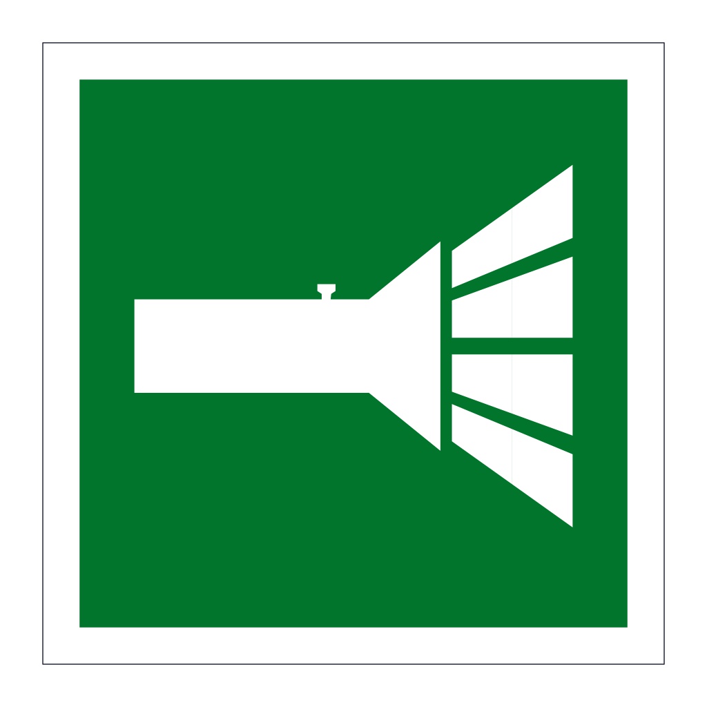 Emergency torch symbol (Marine Sign)