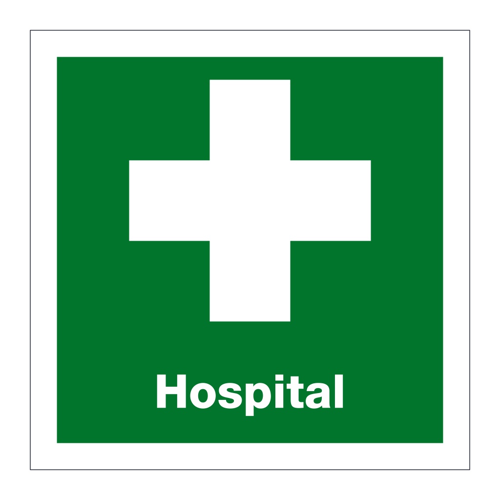 Hospital with text (Marine Sign)