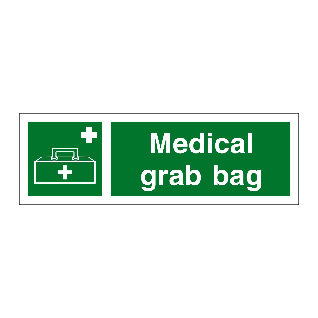 Medical grab bag with text (Marine Sign)