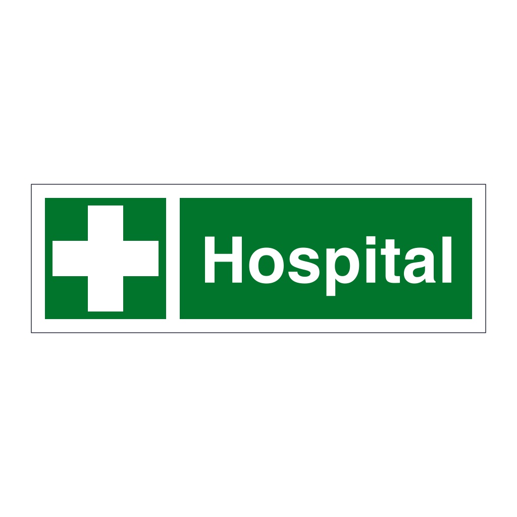 Hospital with text (Marine Sign)