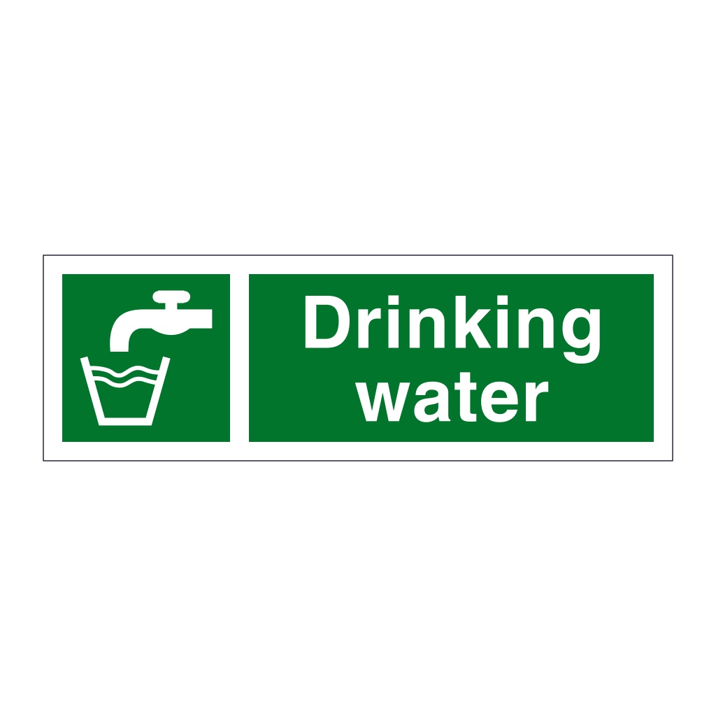 Drinking water with text (Marine Sign)