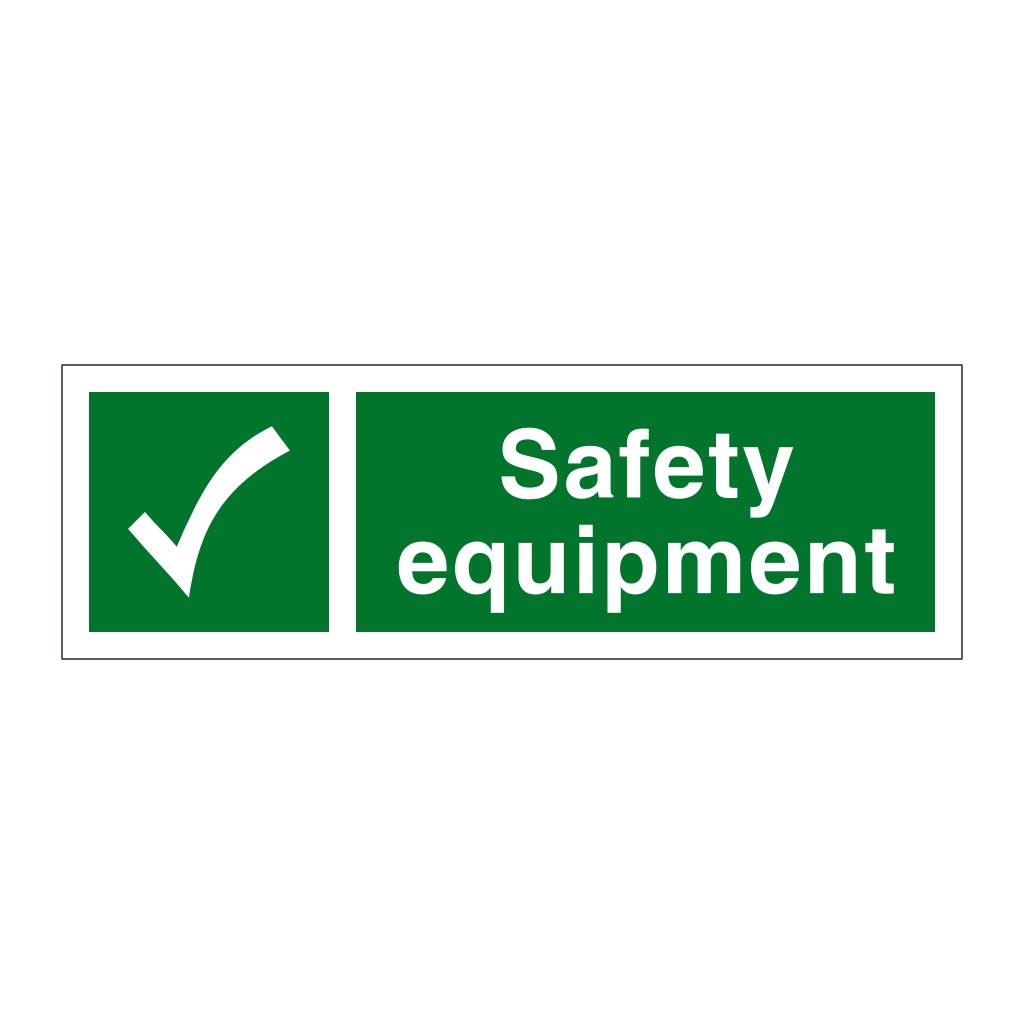 Safety equipment with text (Marine Sign)