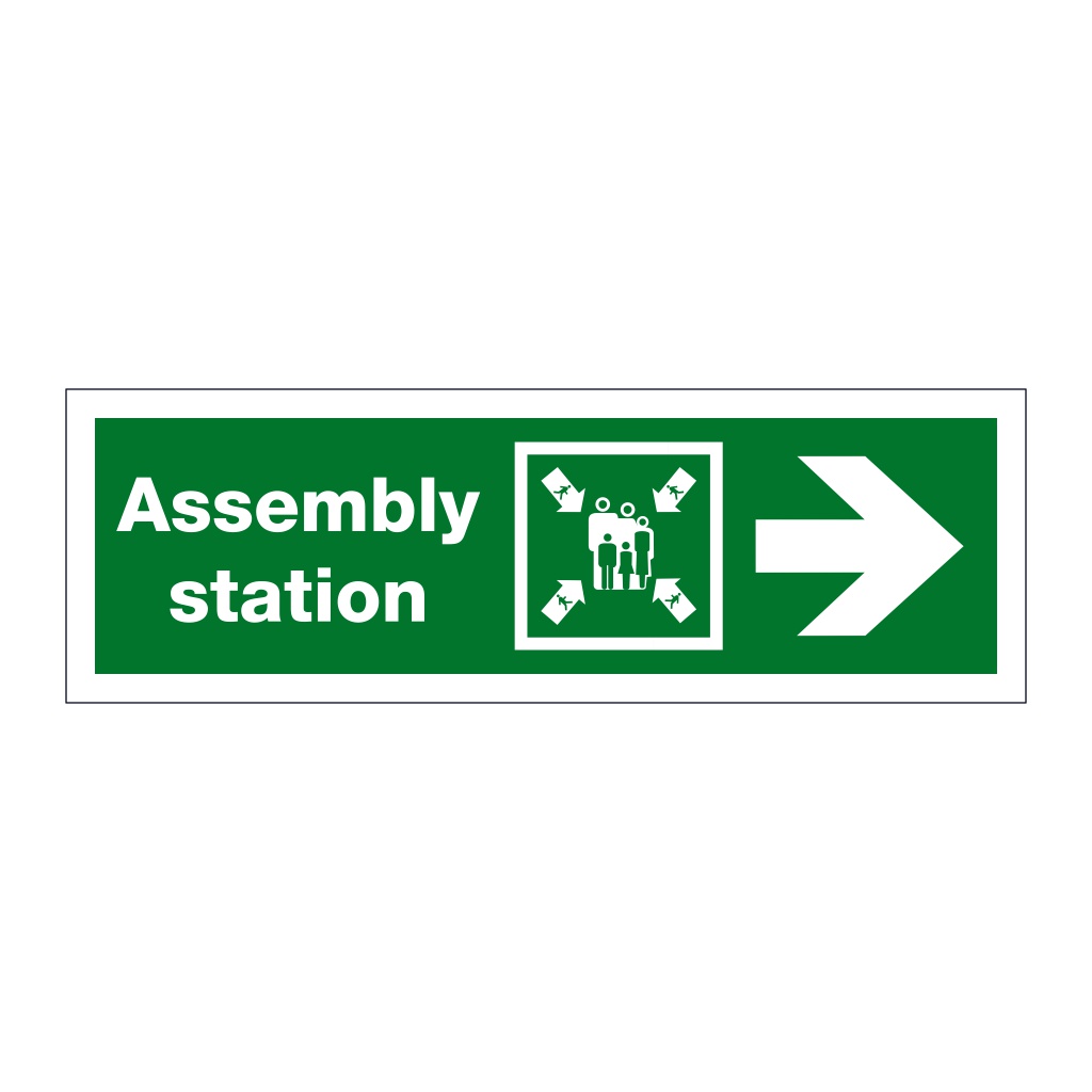 Assembly station arrow right (Marine Sign)