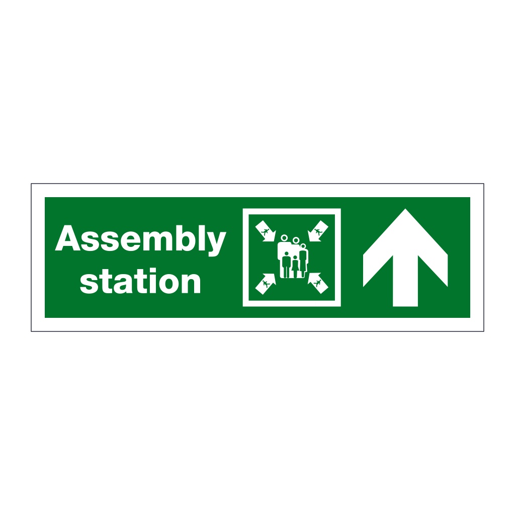 Assembly station arrow up (Marine Sign)