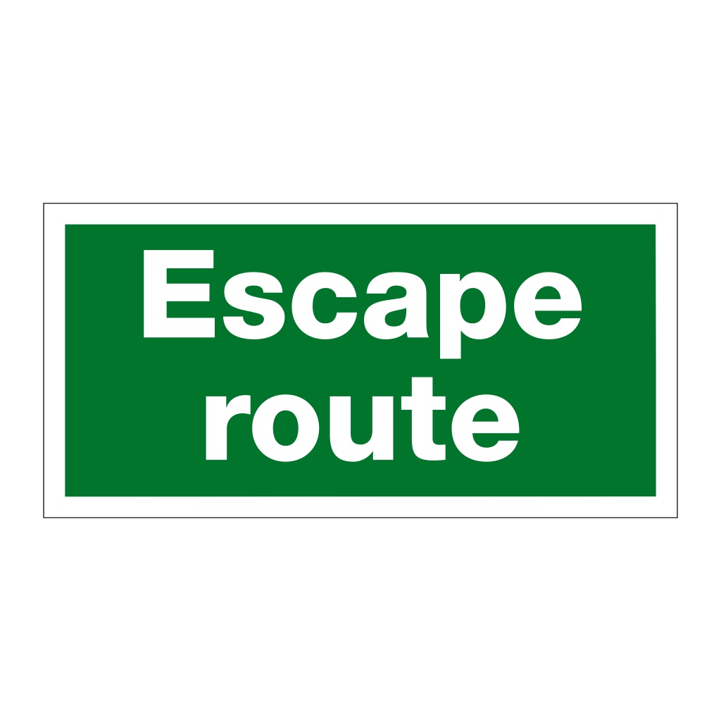 Escape route (Marine Sign)