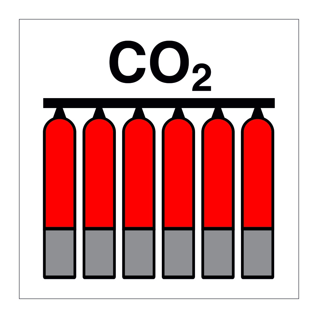 CO2 Fixed fire extinguishing battery (Marine Sign)