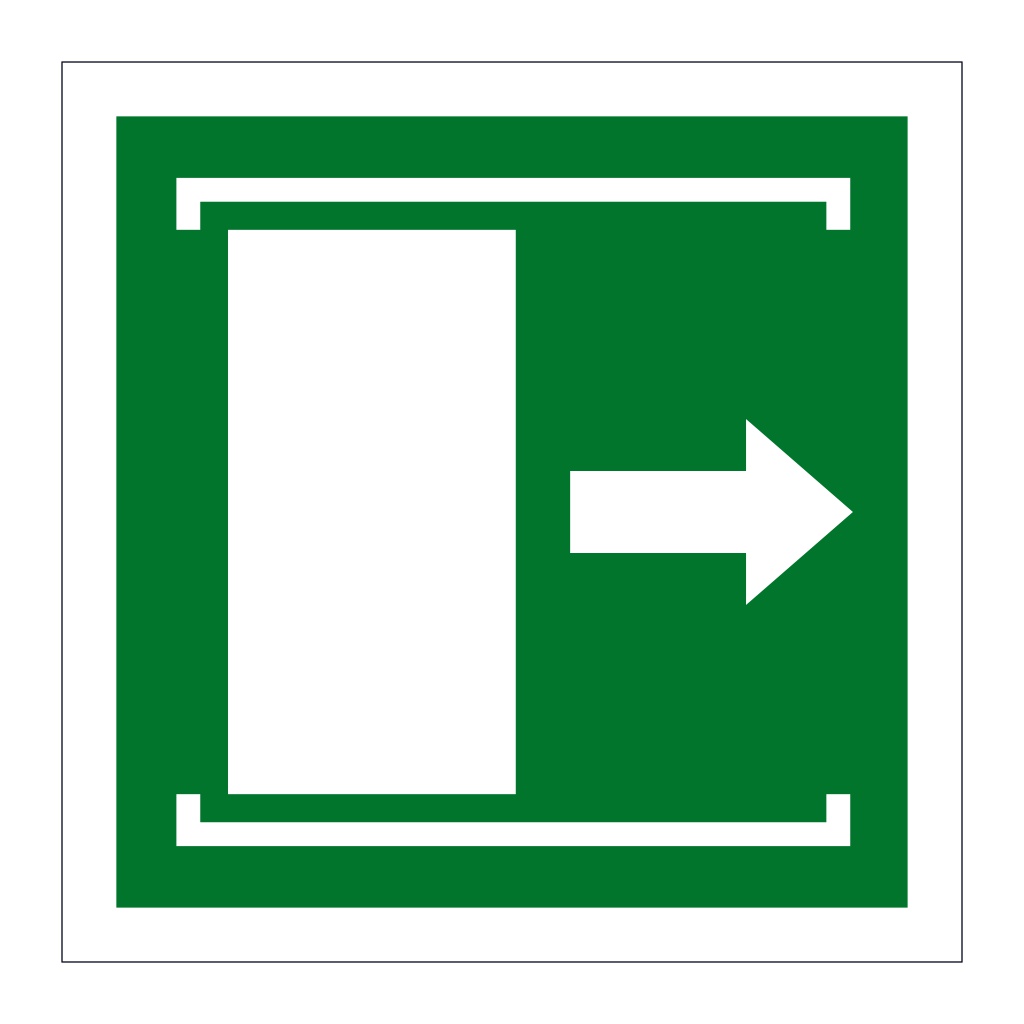 Slide to open right symbol sign (Marine Sign)