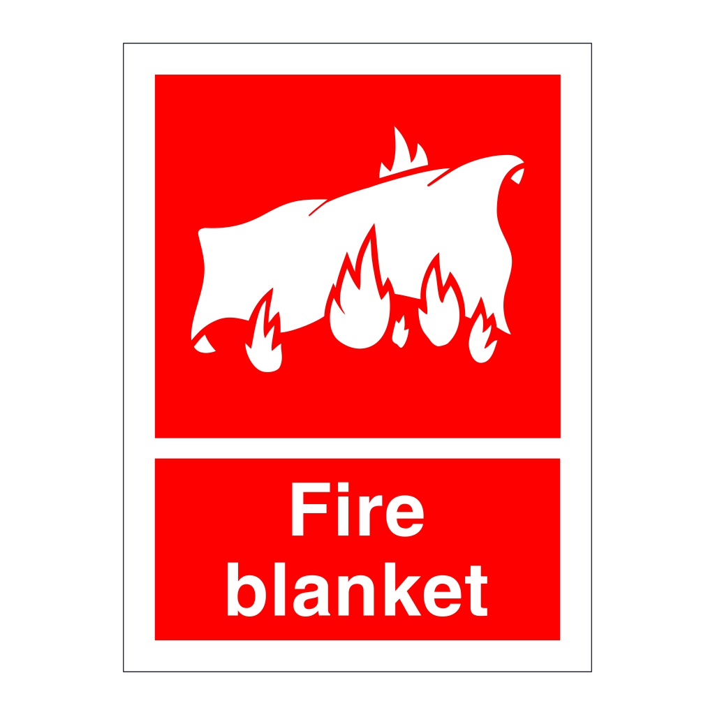 Fire blanket with text (Marine Sign)