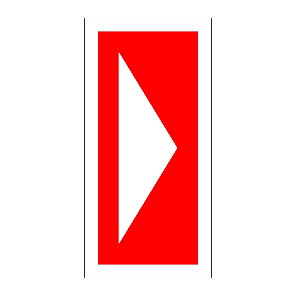 Location of fire fighting equipment directional arrow (Marine Sign)