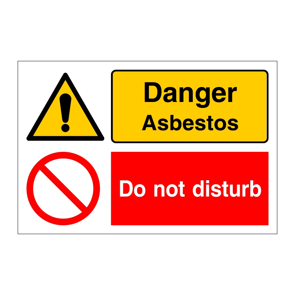 Danger Asbestos Do not disturb (Marine Sign)