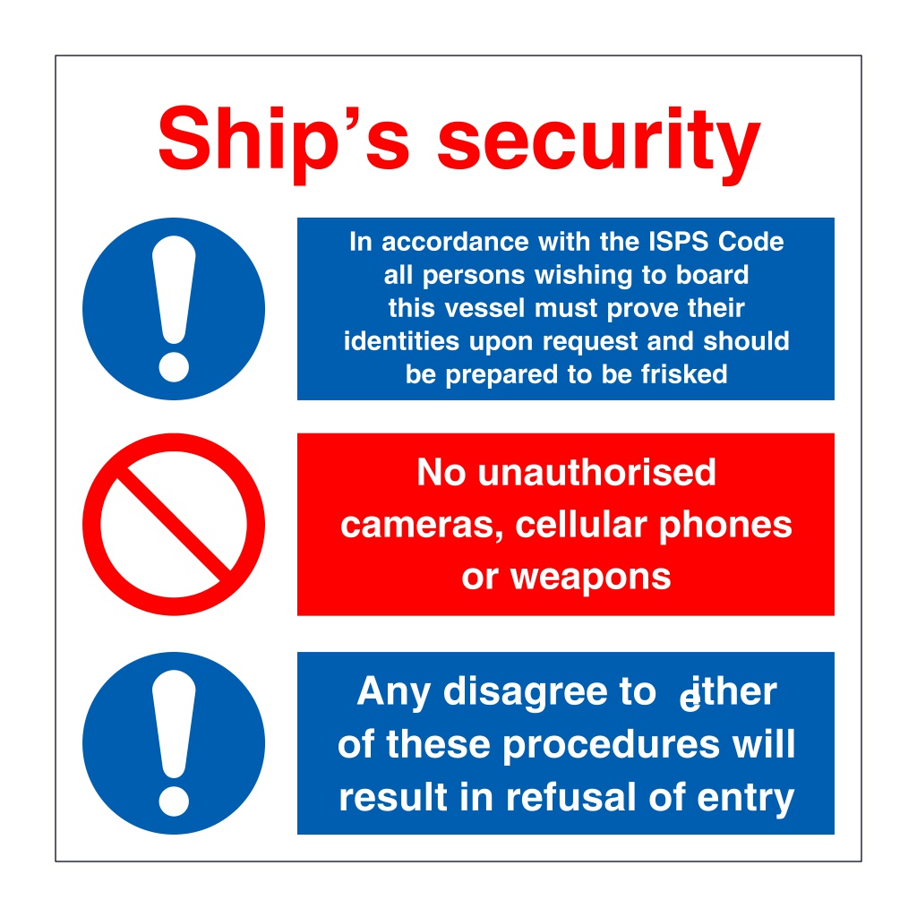 Ships security ISPS Code (Marine Sign)