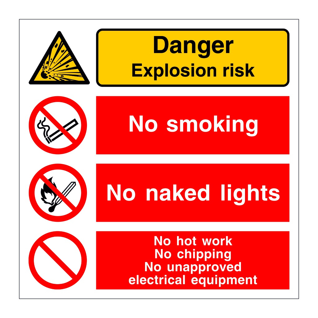 Danger Explosion risk (Marine Sign)