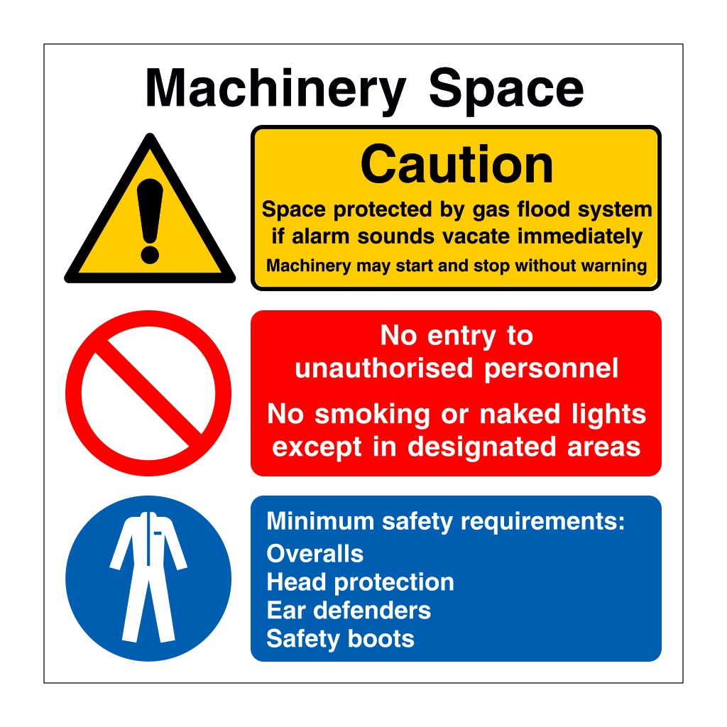 Machinery space (Marine Sign)