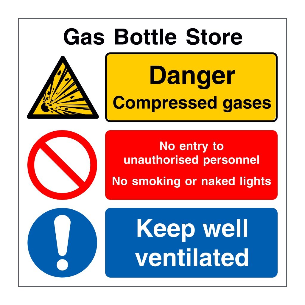 Gas bottle store (Marine Sign)