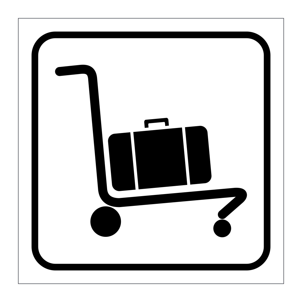 Baggage Cart Trolley Marine Sign British Safety Signs