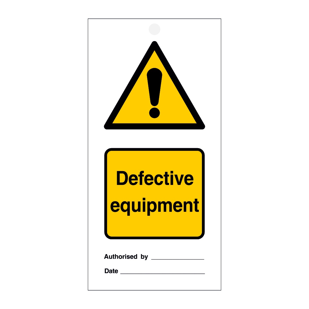 Defective equipment tie tag Pack of 10 (Marine Sign)