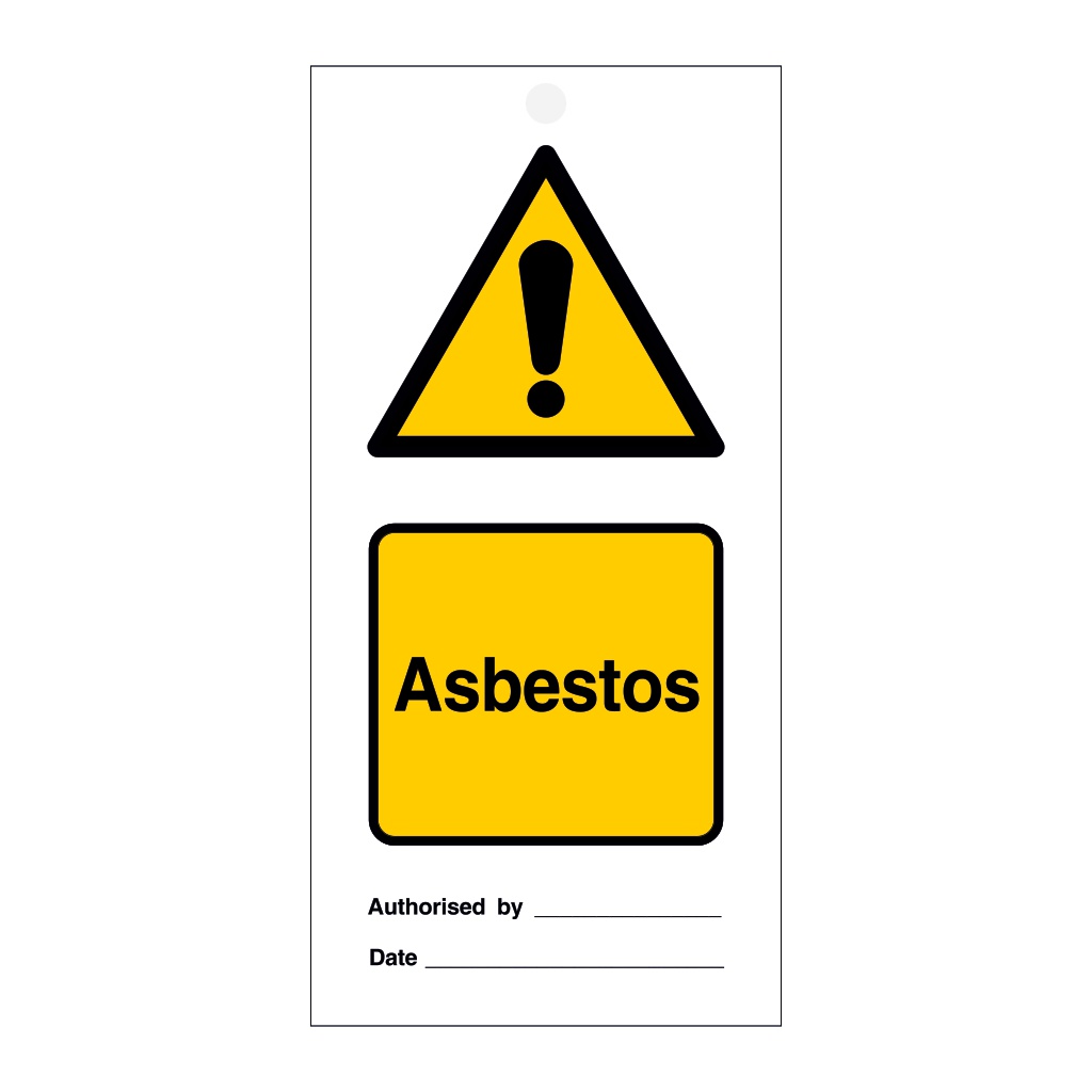 Asbestos Tie tag Pack of 10 (Marine Sign)