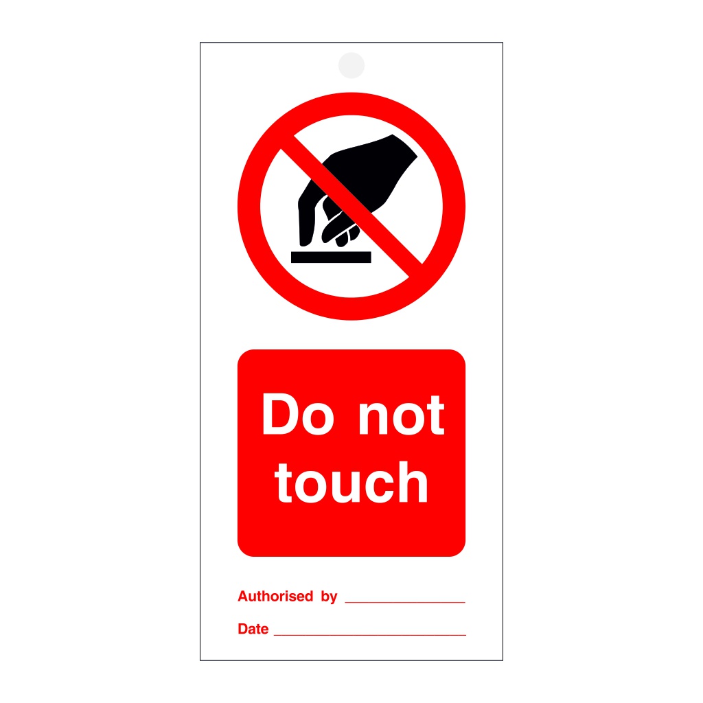 Do not touch tie tag Pack of 10 (Marine Sign)