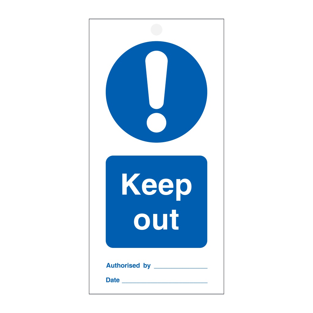 Keep out tie tag Pack of 10 (Marine Sign)