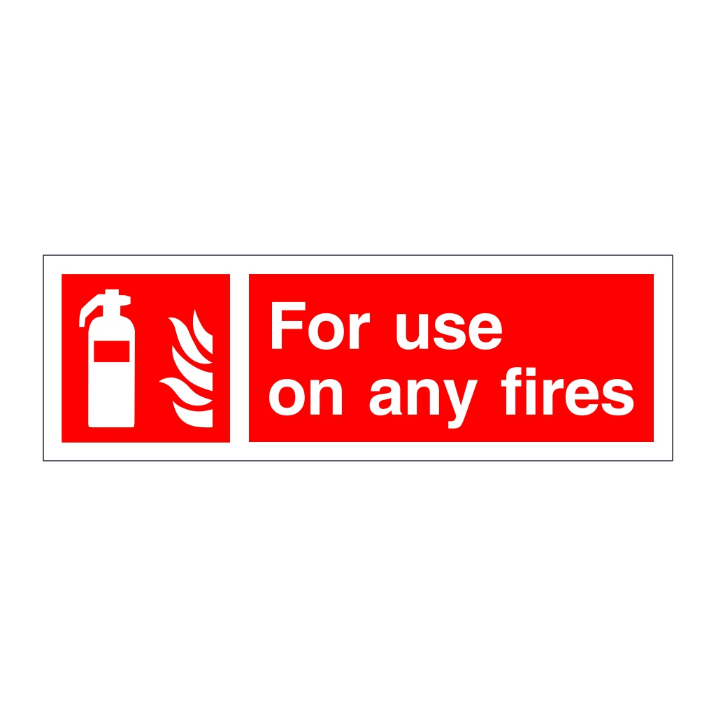 Fire extinguisher For use on any fires (Marine Sign)