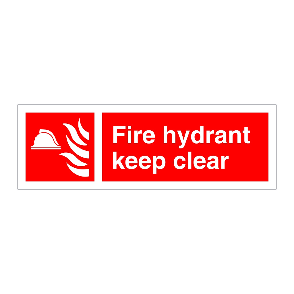 Fire hydrant Keep clear (Marine Sign)
