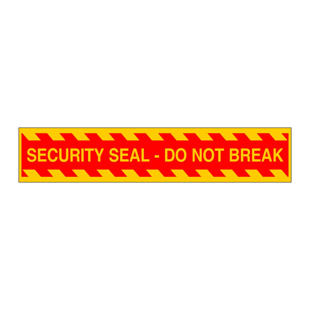 Security seal Do not break (Marine Sign)