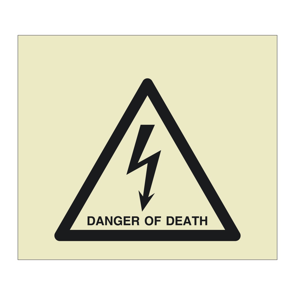 Danger of Death with Text (Offshore Wind Sign)