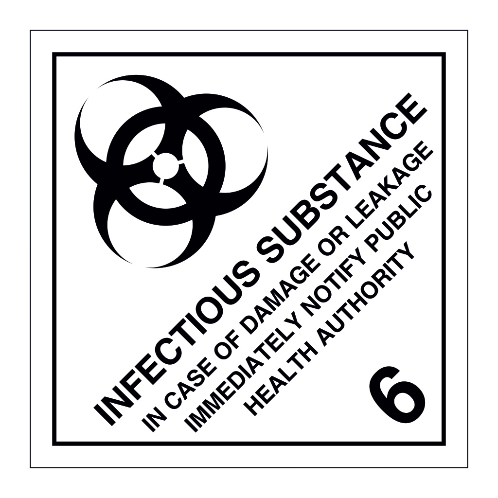 Hazard diamond Class 6.12 Infectious substance (Marine Sign)