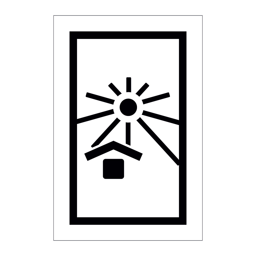 Keep away from sunlight (Marine Sign)