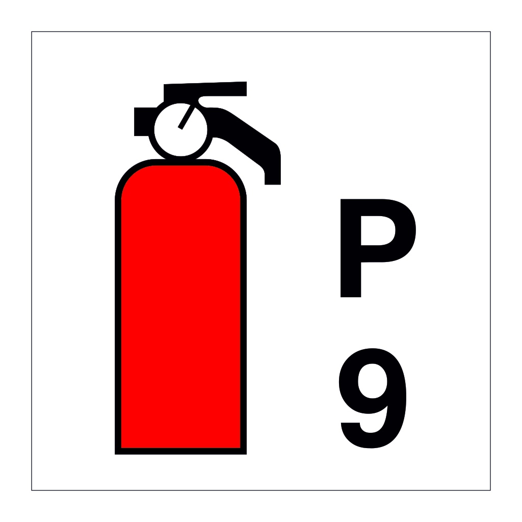 9kg Powder fire extinguisher  (Marine Sign)