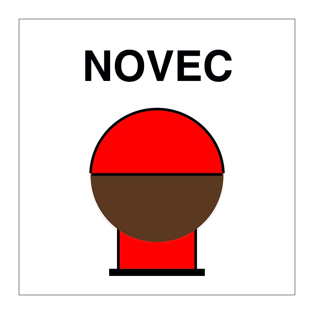 Novec fixed fire extinguishing bottle placed in a protected area (Marine Sign)