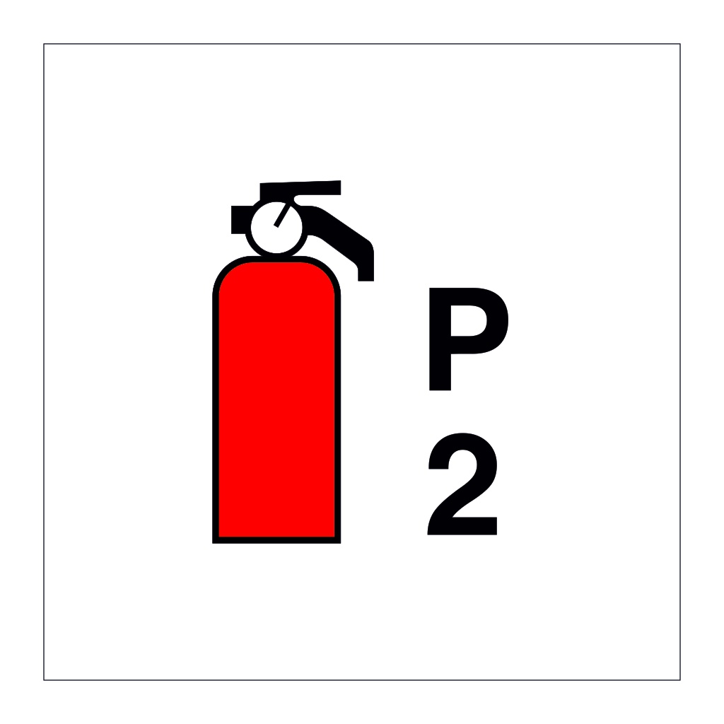 2kg Powder fire extinguisher (Marine Sign)