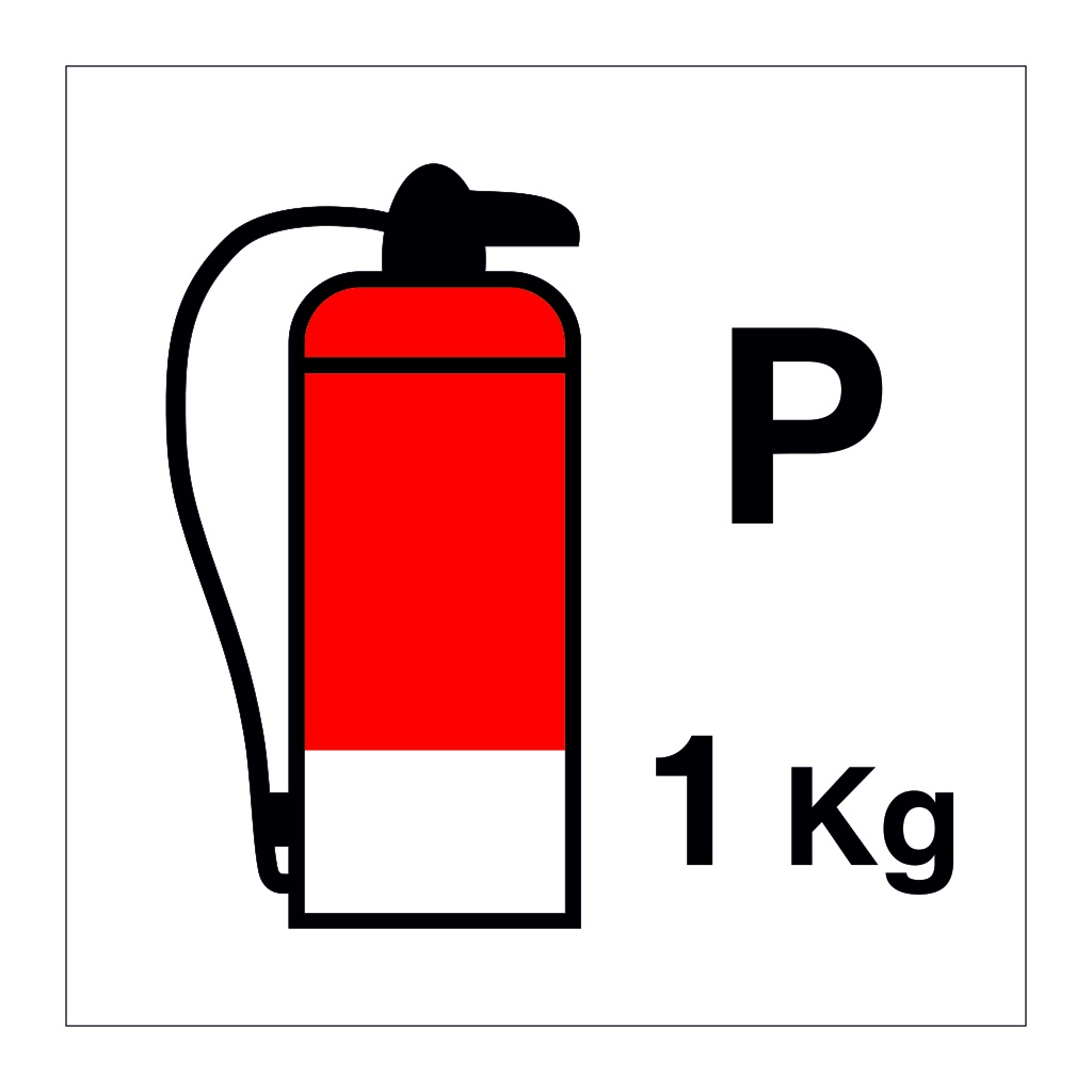 1kg Powder fire extinguisher (Marine Sign)