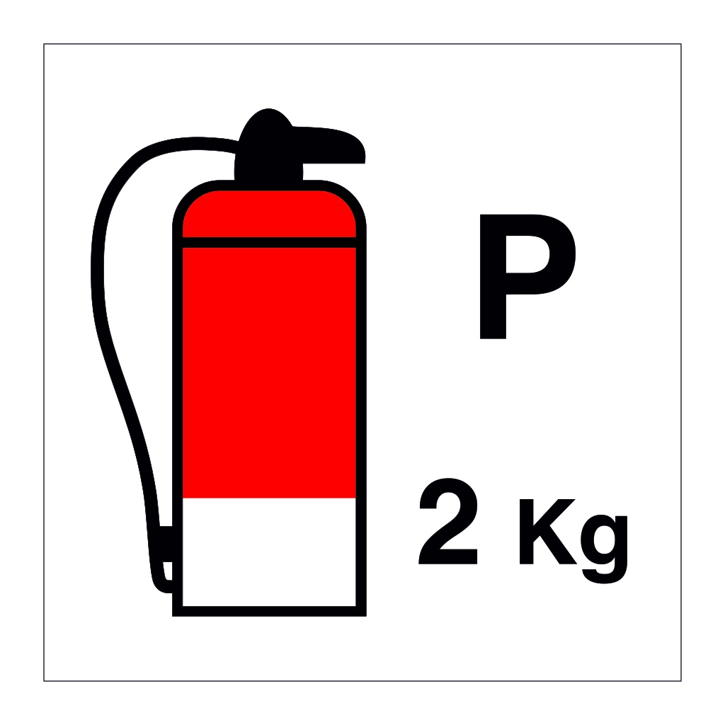 2kg Powder fire extinguisher (Marine Sign)