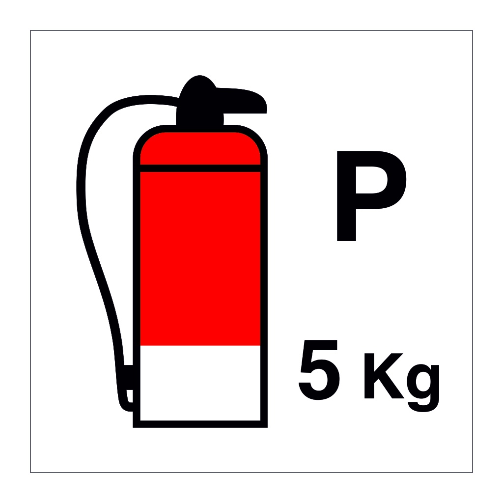 5kg Powder fire extinguisher (Marine Sign)