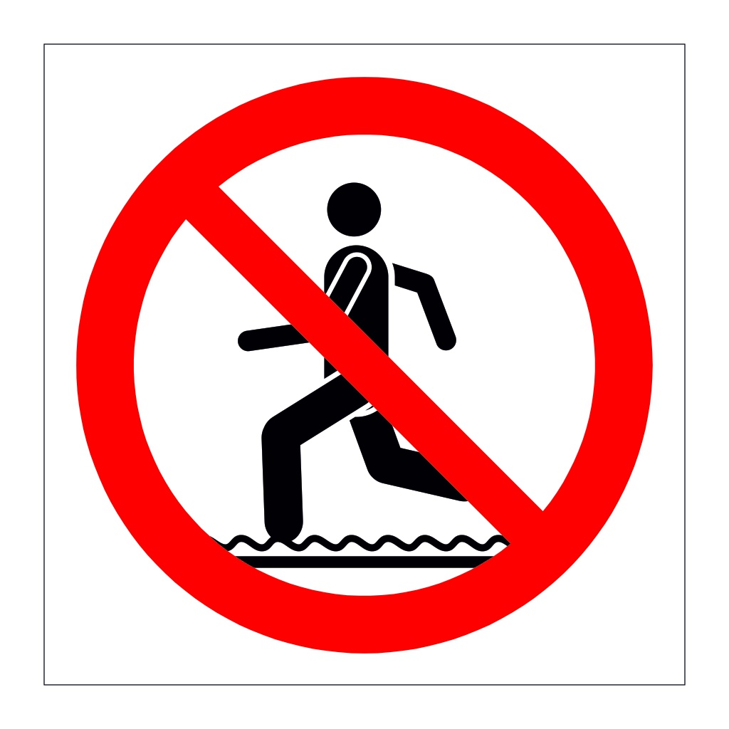 No running symbol sign