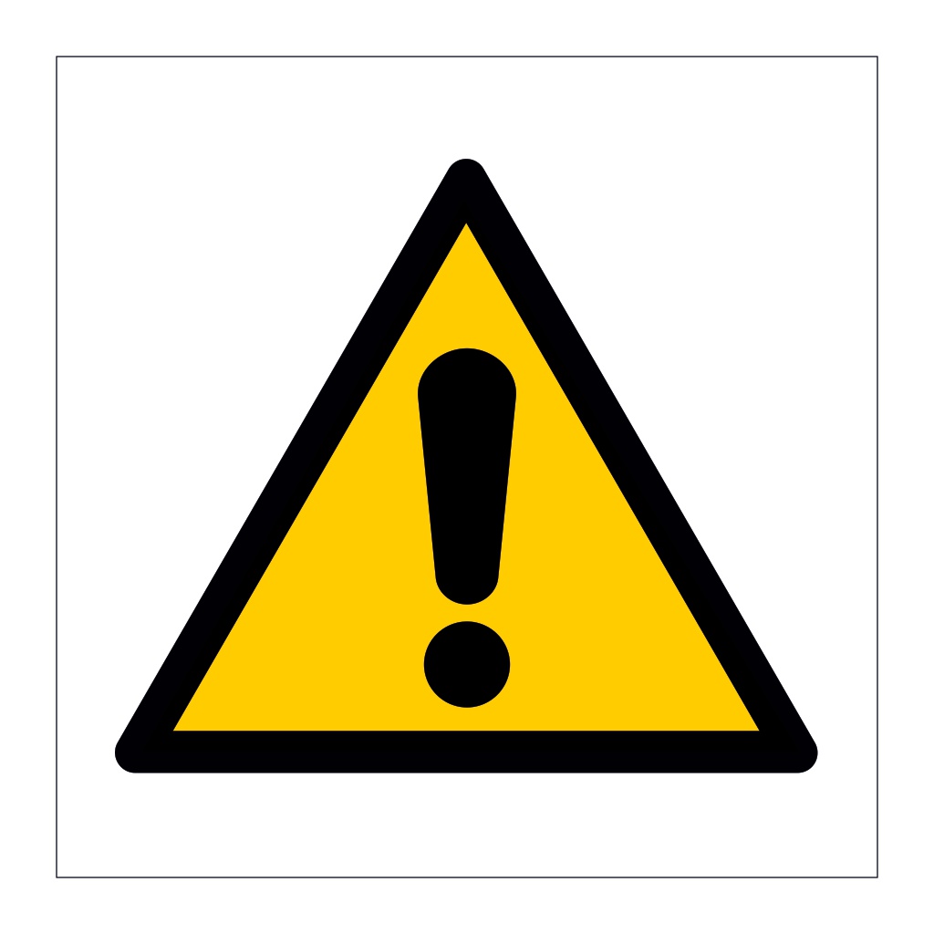 General warning symbol sign