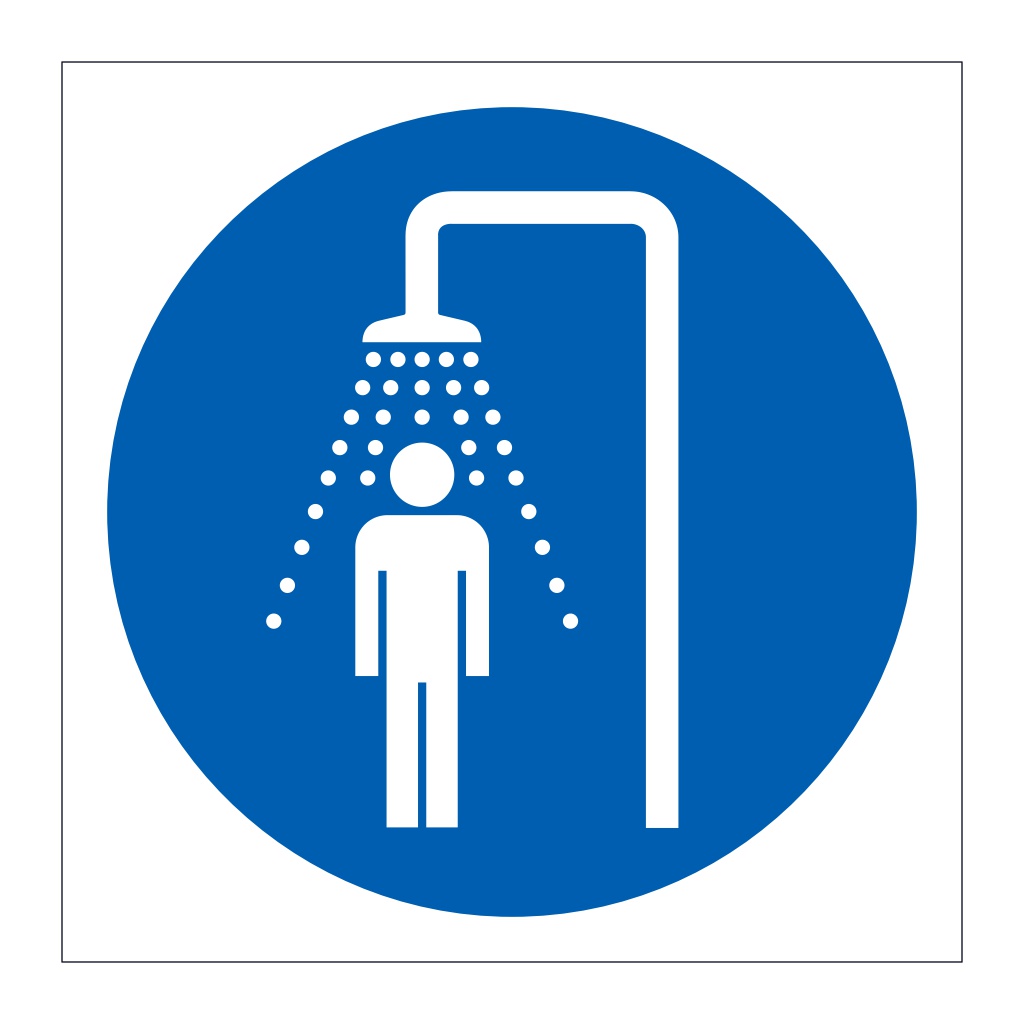 Shower before entering the water symbol sign