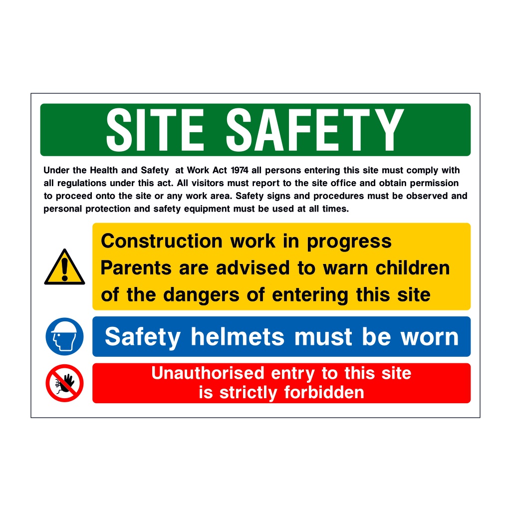 H&S act Site safety board