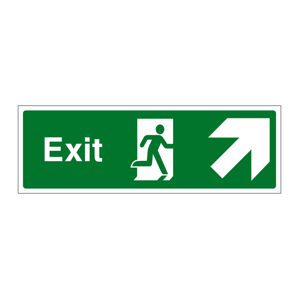 Exit arrow up right sign