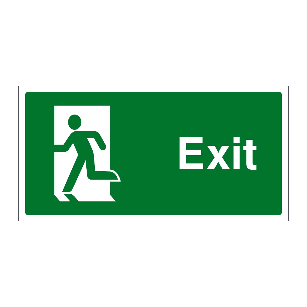 Exit running man left sign