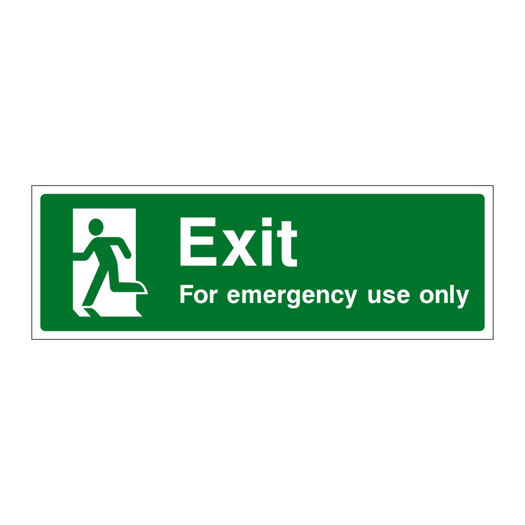 Exit for emergency use only sign