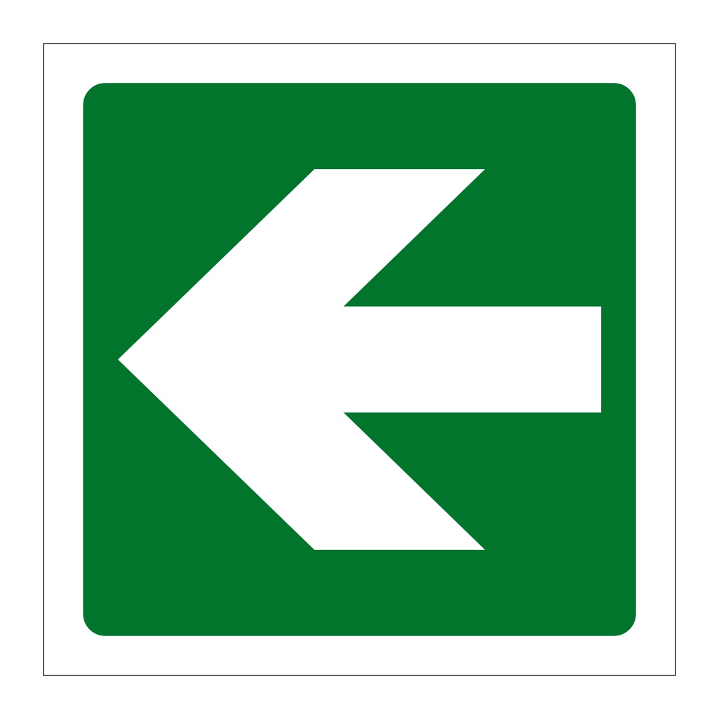 Directional arrow left sign
