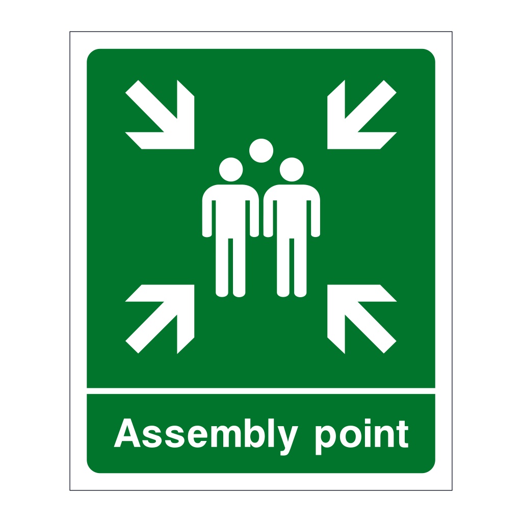 Assembly point sign