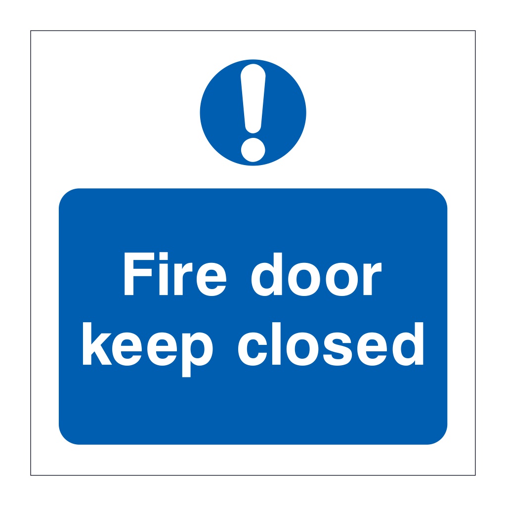 Fire door keep closed sign