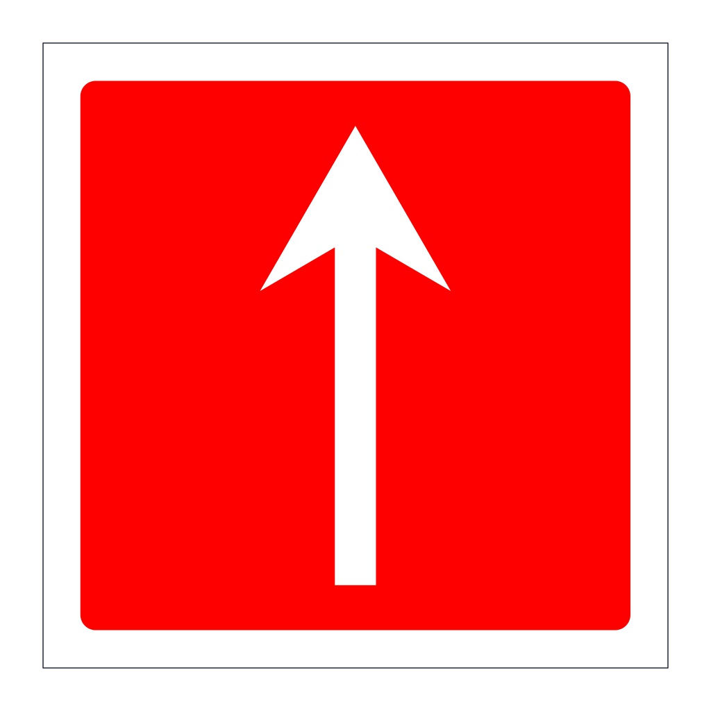 Fire arrow up sign