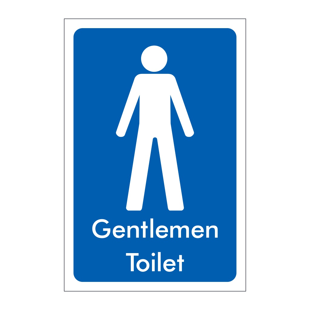 Gentlemen toilet sign