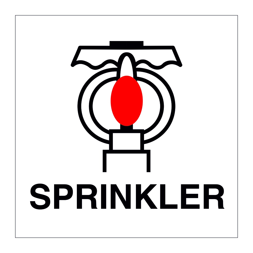 Space protected by sprinkler (Marine Sign)