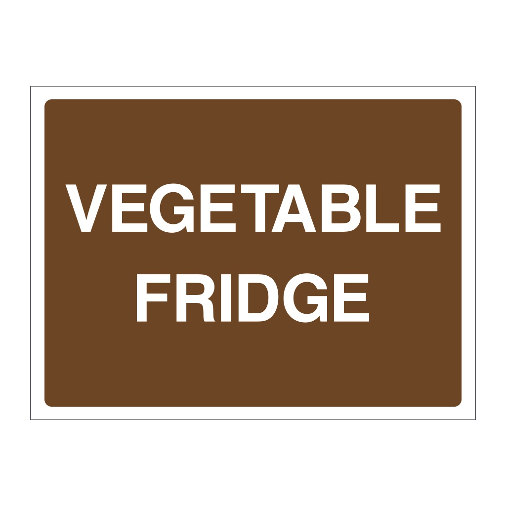 Vegetable fridge sign